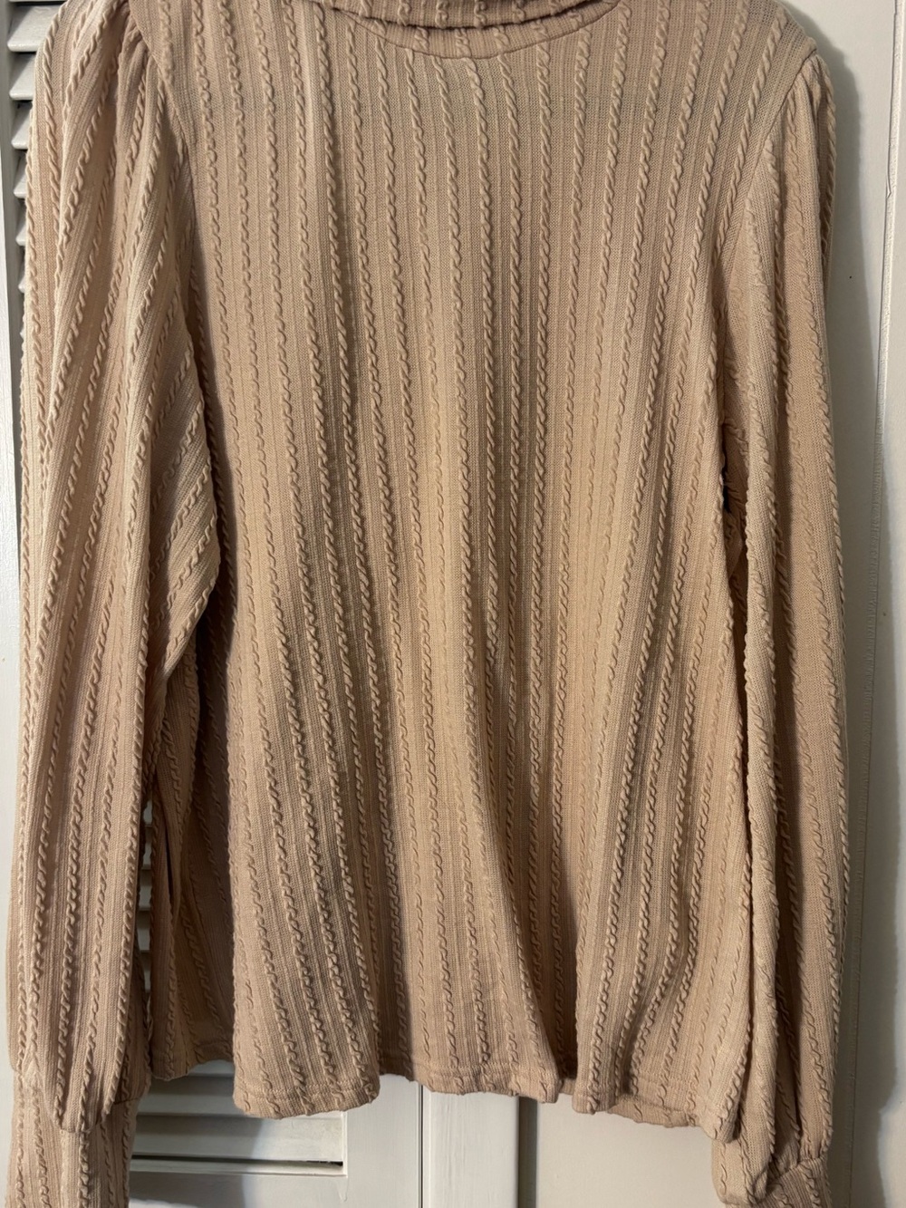 ModCloth Soft Beige Cowlneck Sweater